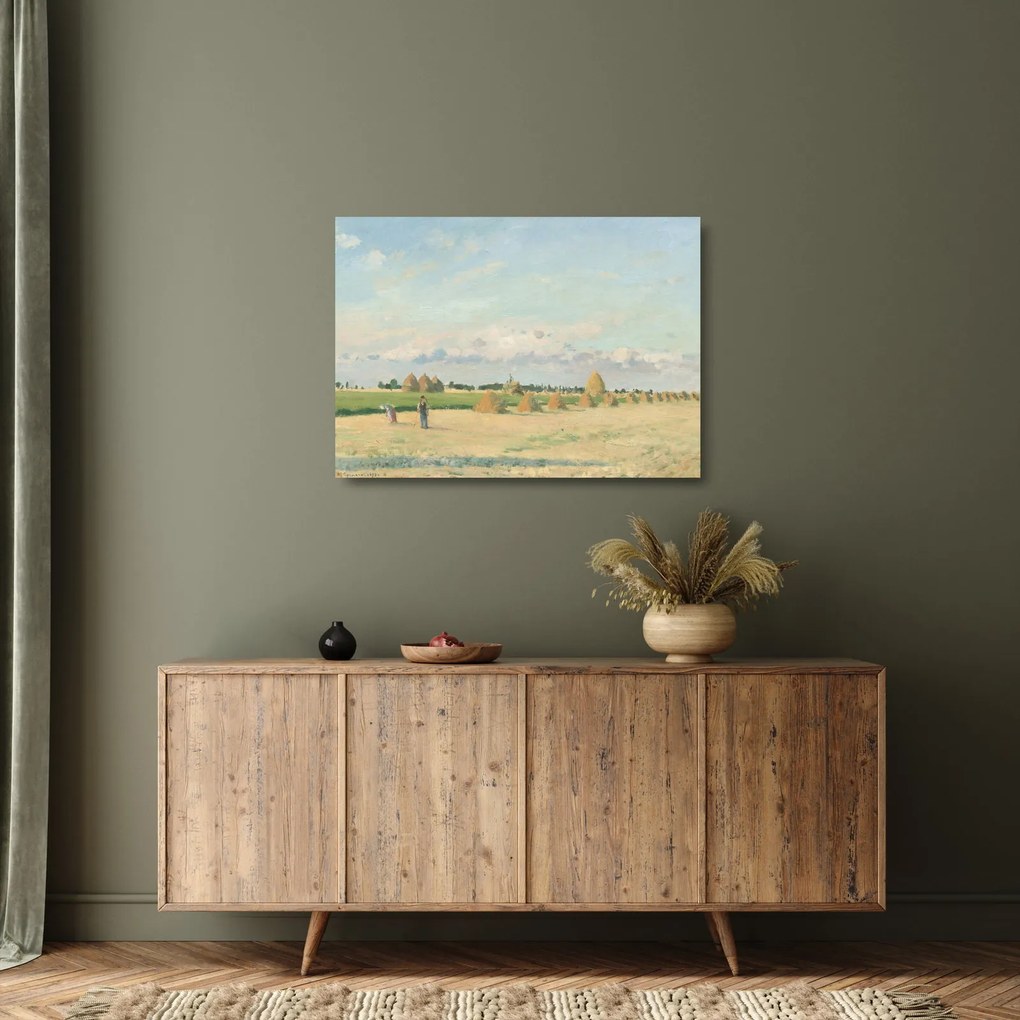 Üveg kép - Camille Pissarro, Landscape, Ile de France, reprodukciók (70x50 cm)