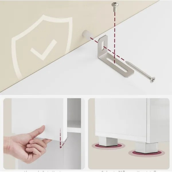 KATY fehér szekrény