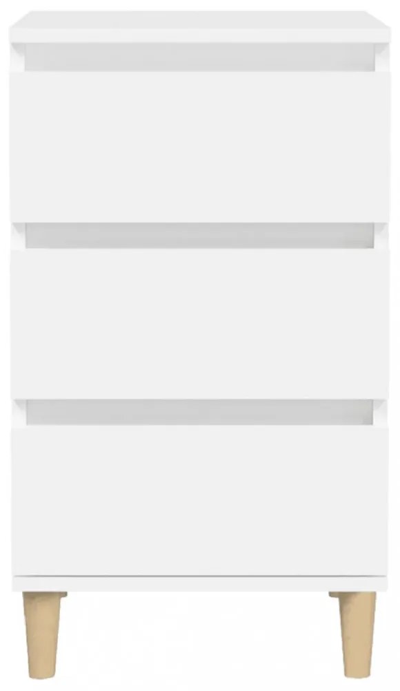 fehér szerelt fa éjjeliszekrény 40 x 35 x 70 cm