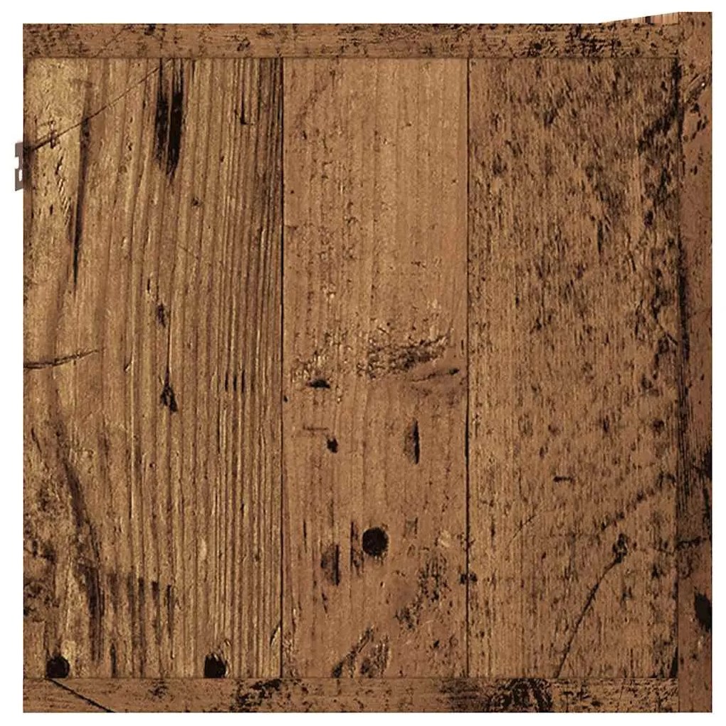 antik fa színű szerelt fa fali TV-szekrény 80 x 30 x 30 cm