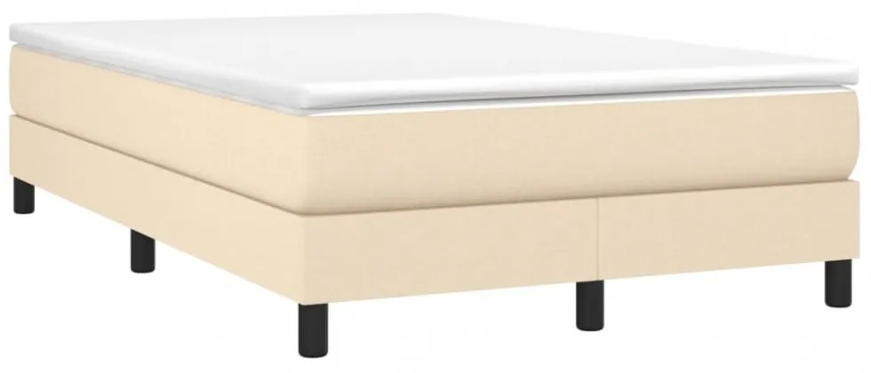 krémszínű szövet rugós ágykeret 120x200 cm