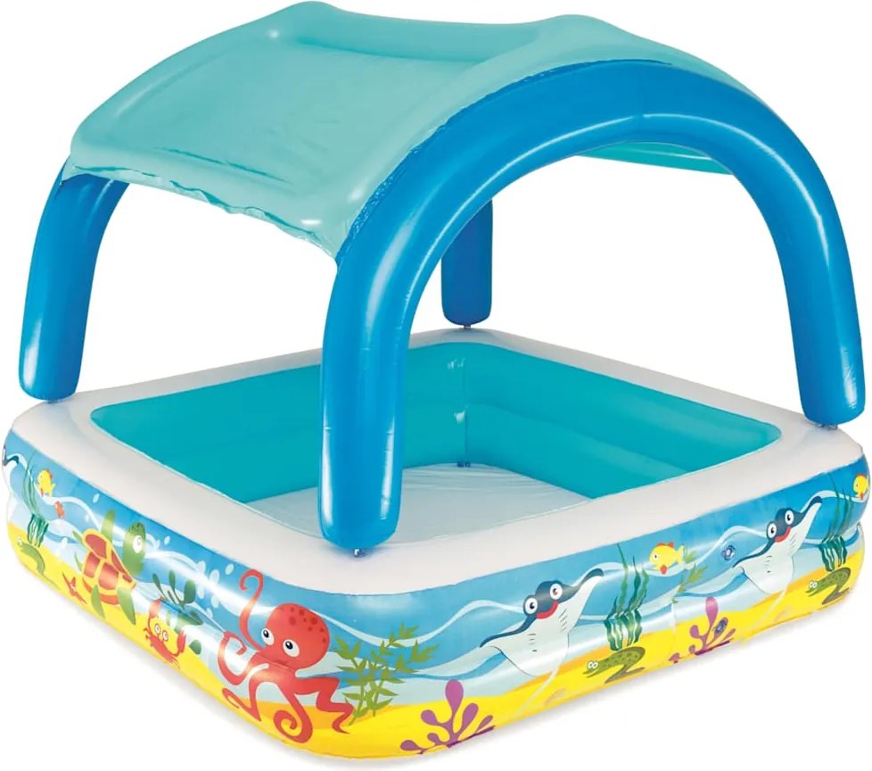 Bestway 52192 kék színű védőtetős gyerekmedence 140 x 140 x 114 cm