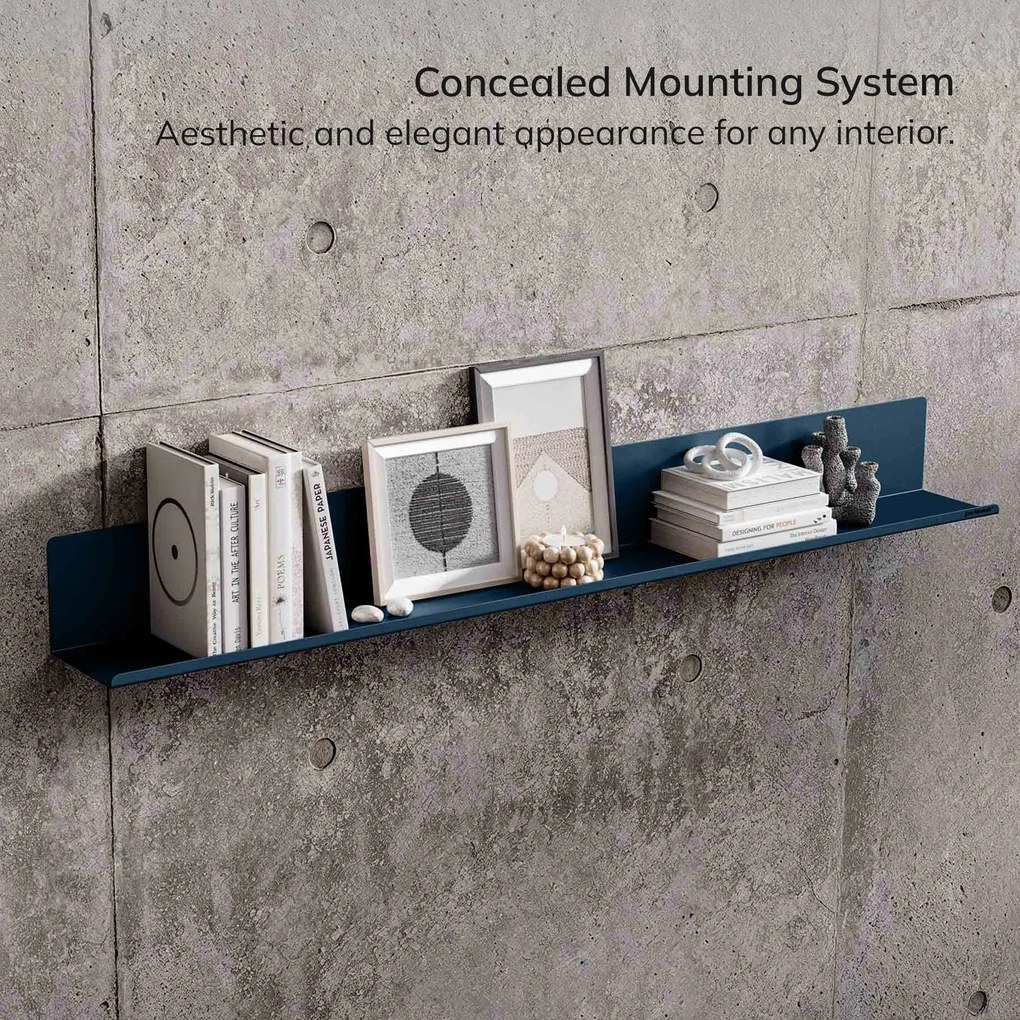 Fali polc JOANNE 1200 mm, Modern: sötétkék