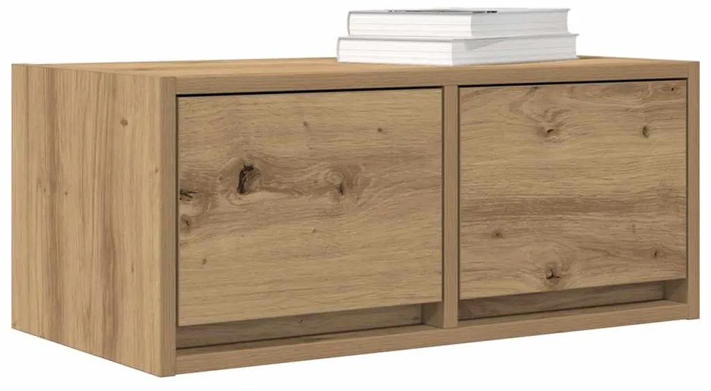 vidaXL kézműves tölgy színű szerelt fa TV-szekrény 60x31x25,5 cm