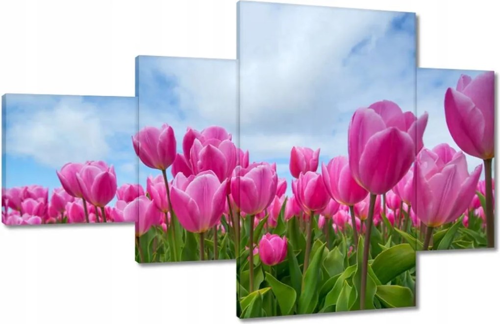 Vászonkép 130x80 Tulipánok Virágok