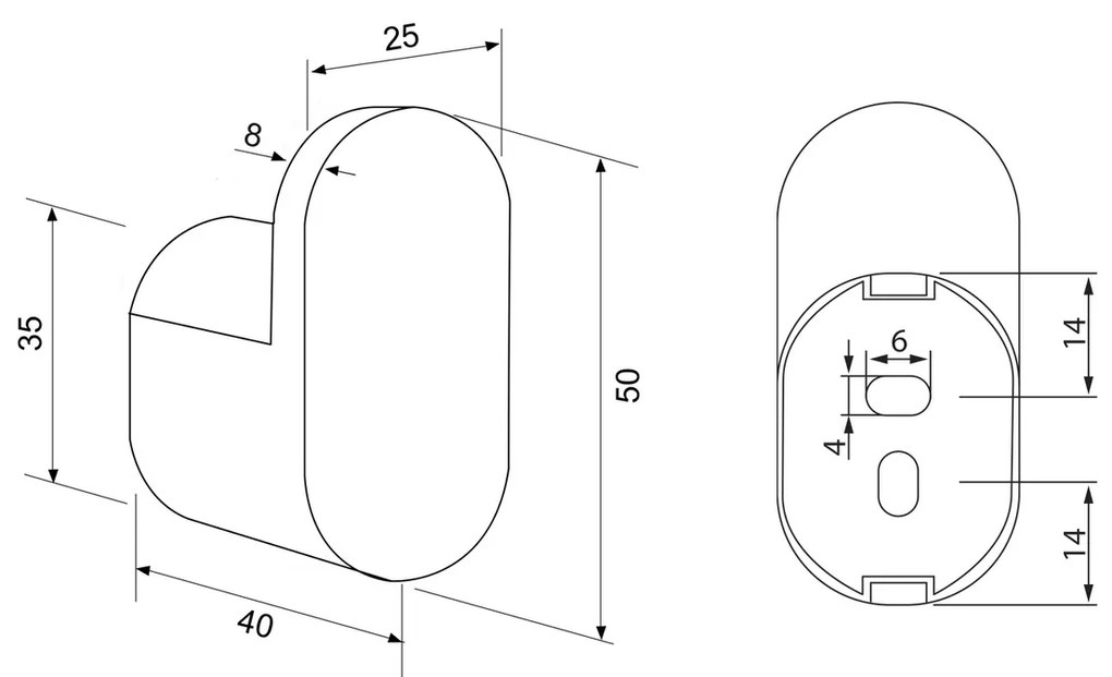 SAPHO RF001/15 Flori horog, fekete matt