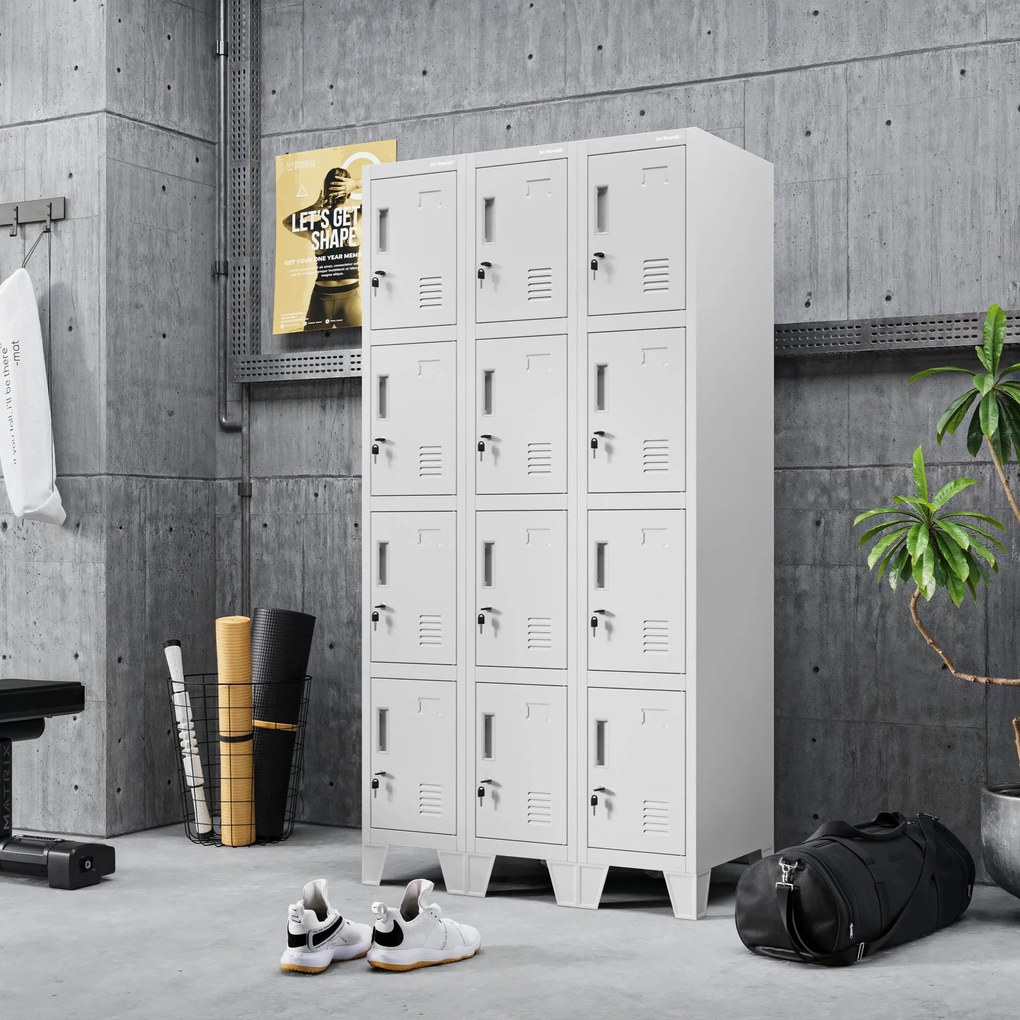 BHP szociális rekeszes szekrény szürke: ROBERT 1 Plus