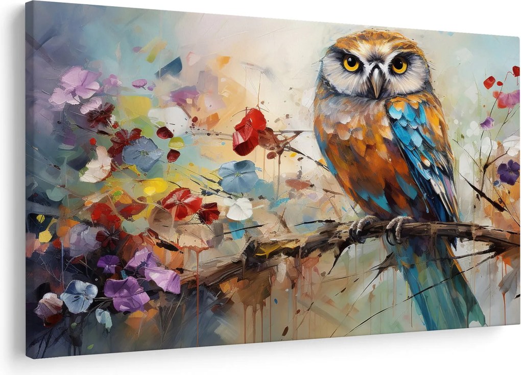 Kép - Festett bagoly (90x60 cm)