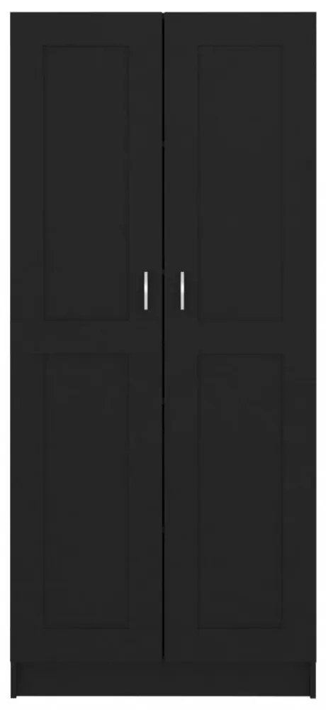 fekete szerelt fa könyvszekrény 82,5 x 30,5 x 185,5 cm