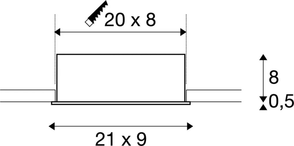 SLV KADUX 115720 Beépíthető spotlámpa 3x20W/LED 3000K 1920LM IP20