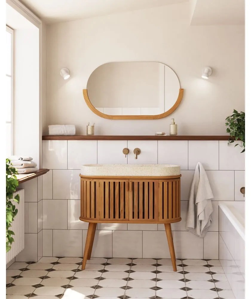 Rokia teakfa mosdókagylós szekrény - Kave Home