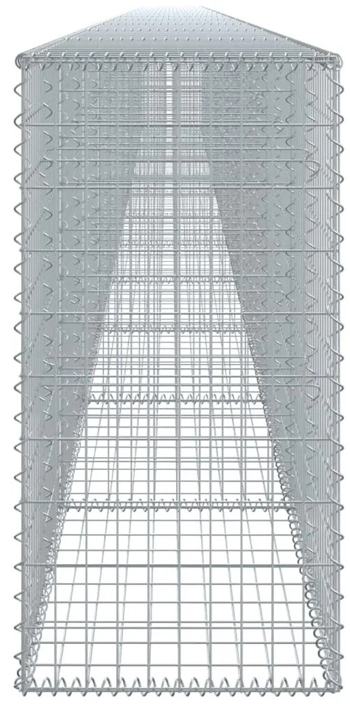horganyzott vas gabion kosár fedéllel 1200 x 50 x 100 cm