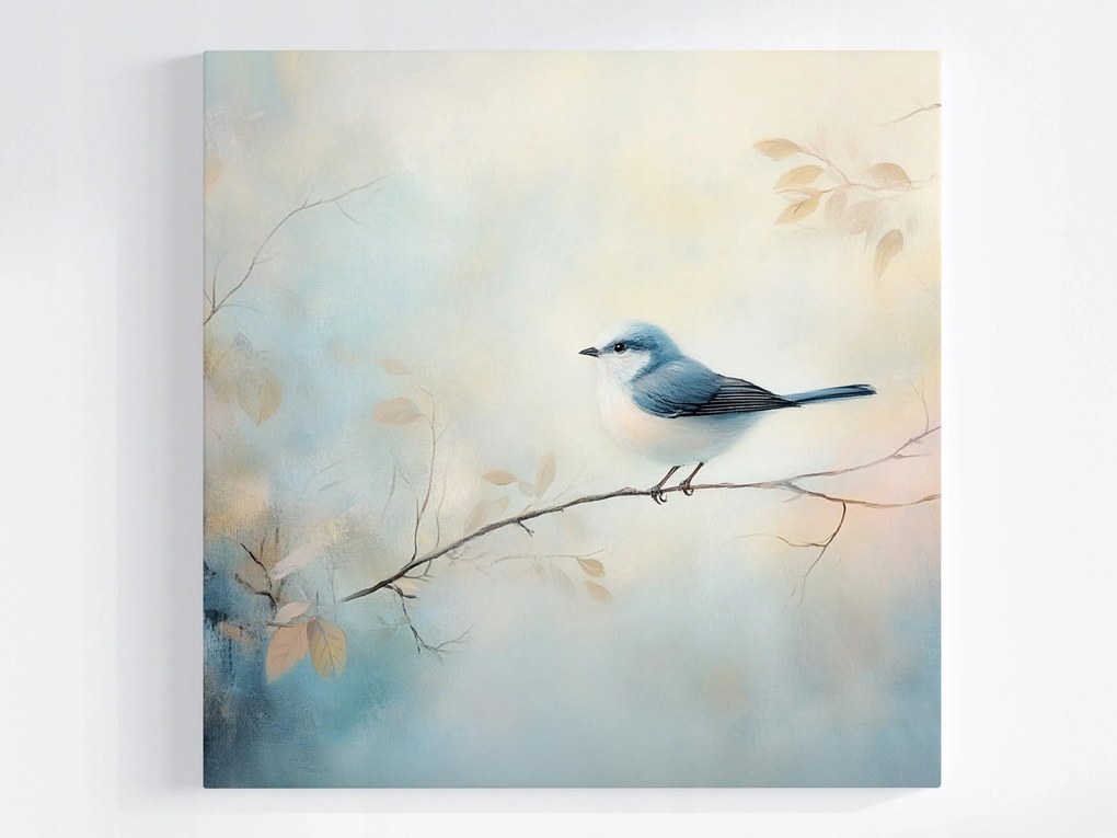 Poszter Természet Madár Ág Pasztell Vintage 80x80