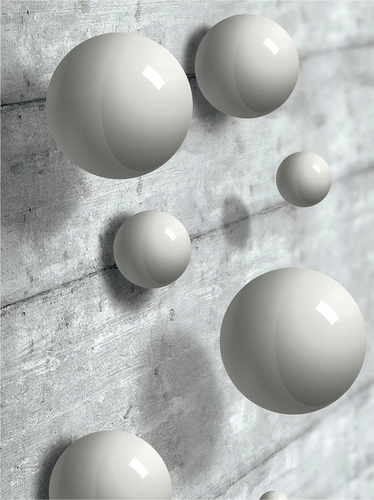 Flizelin fotótapéta Fehér gömbök a fán minimalizmus stílus 184x254 +ragasztó