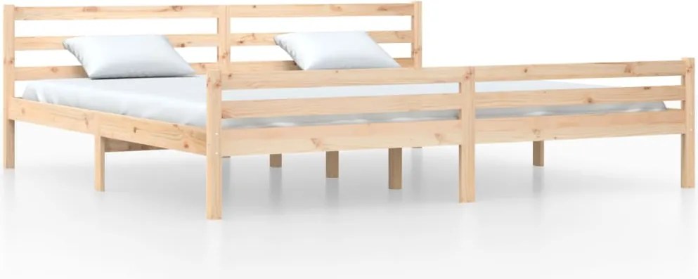 vidaXL tömör fa ágykeret matrac nélkül 200 x 200 cm