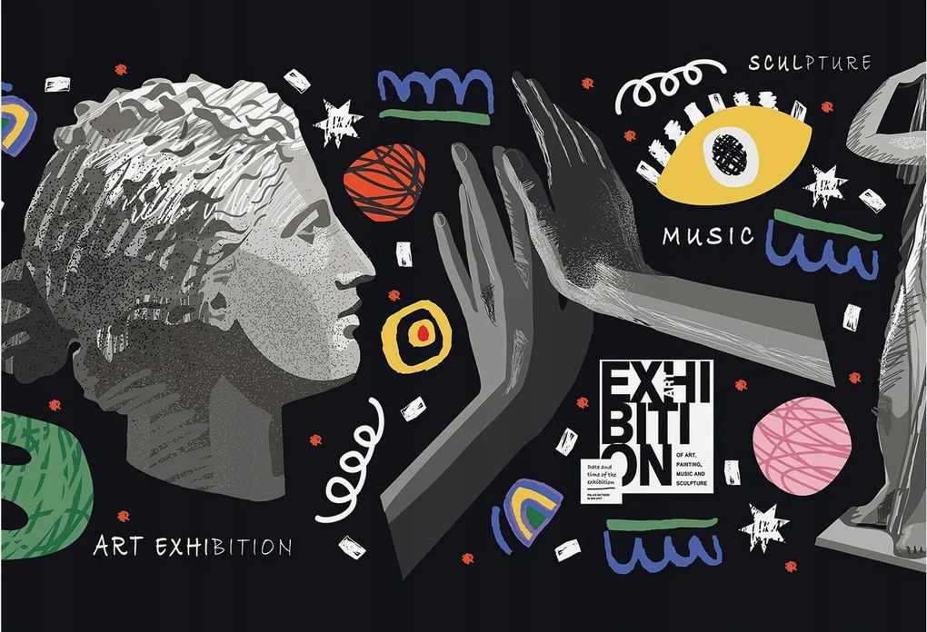 Fotótapéta Flizelin Dekoratív az irodába Színes kiállítás 152x104 Ragasztó