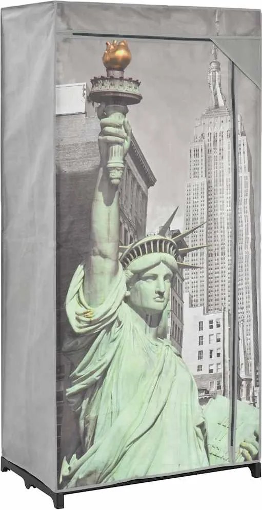 vidaXL New York szövet ruhásszekrény 75 x 45 x 160 cm