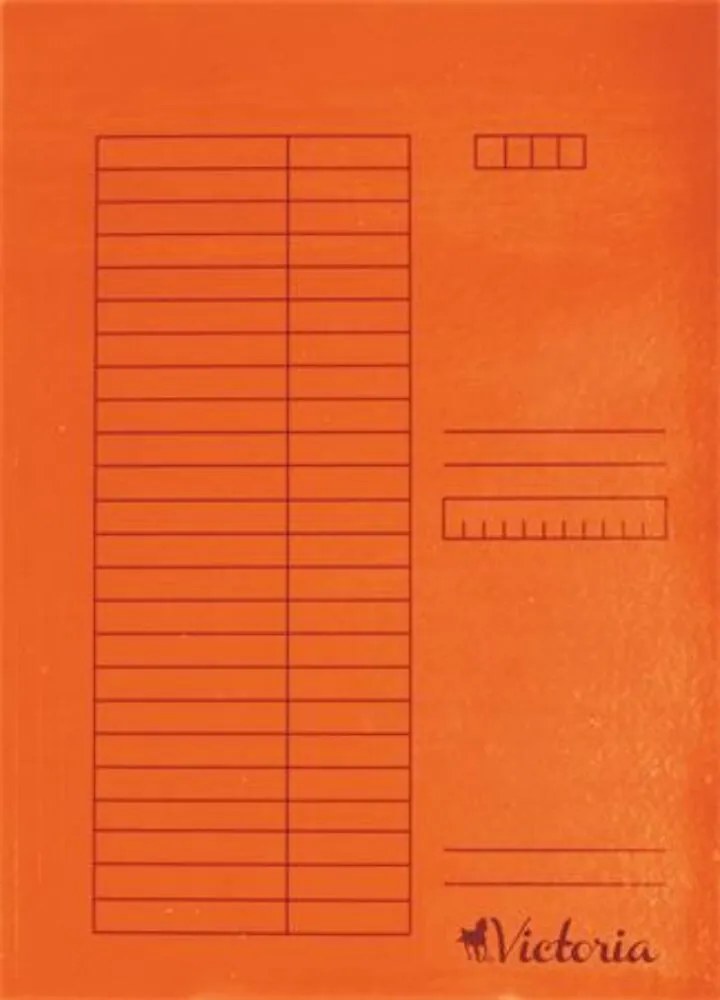 Gyorsfűző, karton, A4, VICTORIA OFFICE, narancs (IDPGY08)