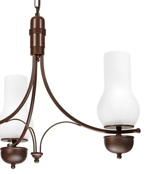 Brilagi - LED láncos csillár COTTAGE 3xE14/40W/230V bükk/barna/fehér