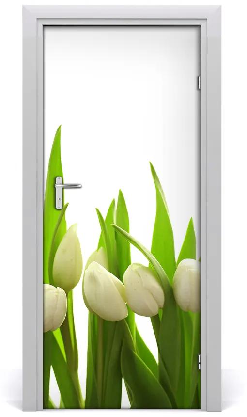 Ajtómatrica fehér tulipán 75x205 cm