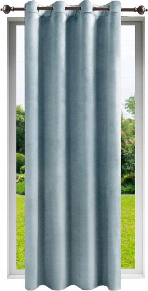 Matt bársony függöny, sima, 140x240 cm, kész függöny nappaliba, karikás