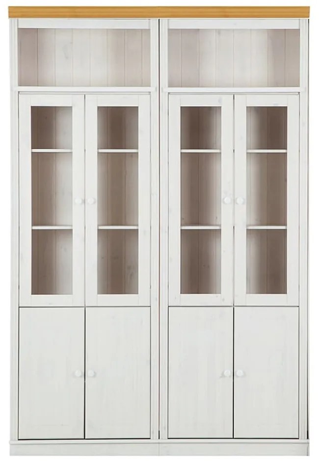 Fehér borovi fenyő tálalószekrény 148x223 cm Anita – Støraa