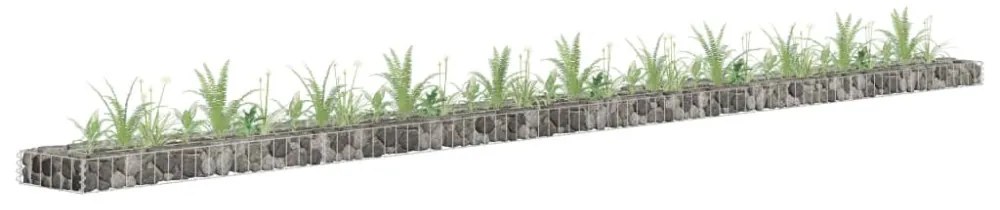 horganyzott acél gabion magaságyás 450 x 30 x 10 cm
