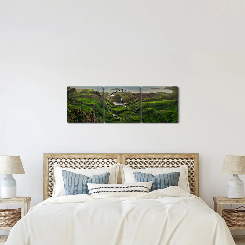 Kép - Quiraing, Skócia (órával) (90x30 cm)