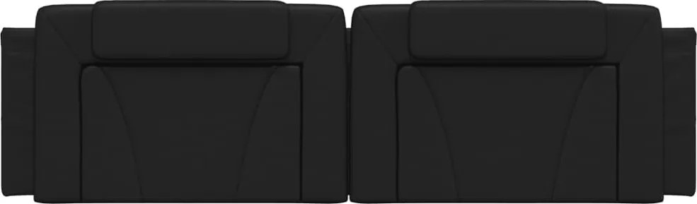 fekete műbőr fejtámla párna Viana 180 cm