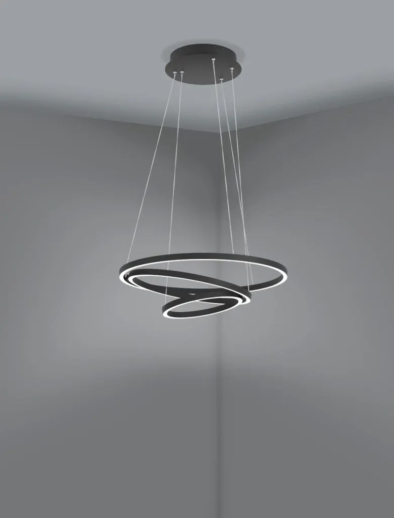EGLO 900479 LOBINERO Modern Led Függesztett Lámpa Fehér, Fekete LED IP20