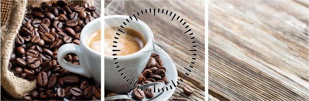 Kép - Espresso (órával) (90x30 cm)