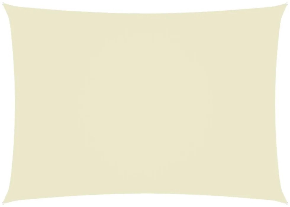 krémszínű téglalap alakú oxford-szövet napvitorla 3,5 x 5 m
