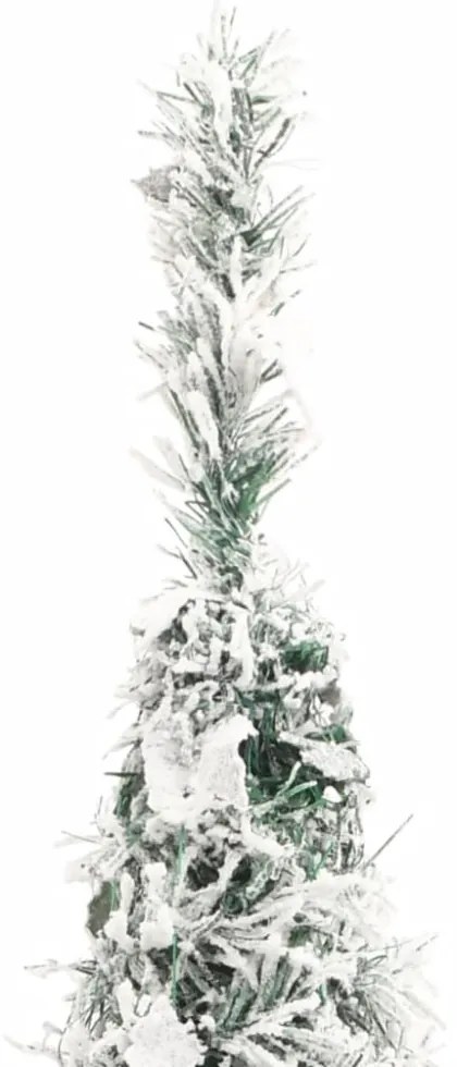 könnyen felállítható műkarácsonyfa hóval 150 LED-del 180 cm