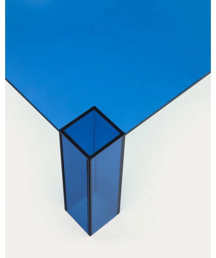 Kék üveg dohányzóasztal 60x140 cm Adularia – Kave Home