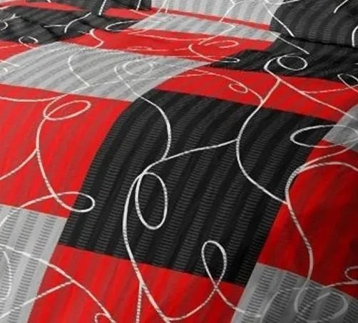 Krepp pamut ágynemű Homa PURA RED DAME 2 részes 140x200 cm