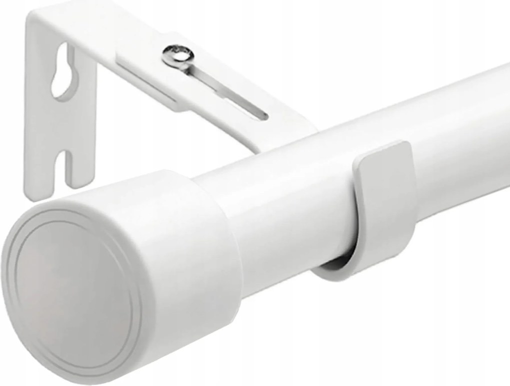 Fehér moduláris függönykarnis, csavarható és állítható 110-410 cm (25 mm)