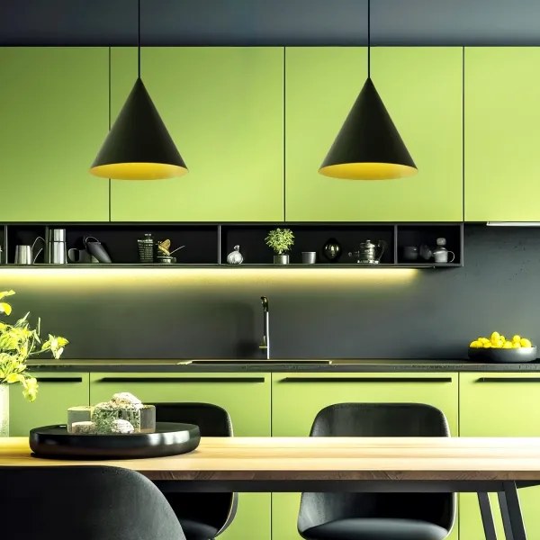 ETNA II kábeles függeszték, 1xE27/15W/230V, átm. 25 cm, zöld