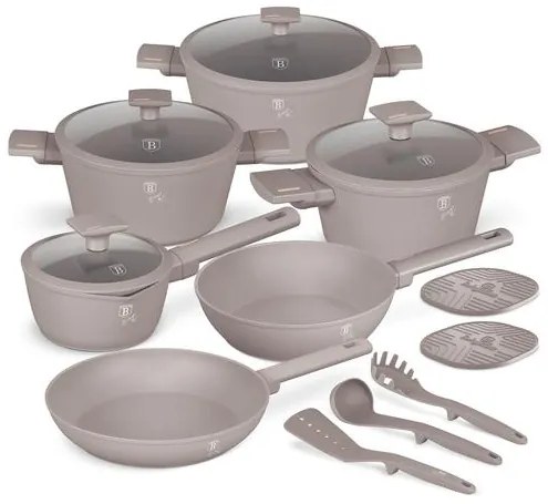 Berlinger Haus Taupe Collection 15 részes edénykészlet (BH-8111)
