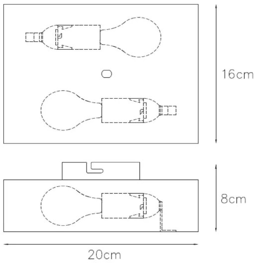 Lucide 12219/02/02 - Fali lámpa OVALIS 2xE14/9W/230V arany