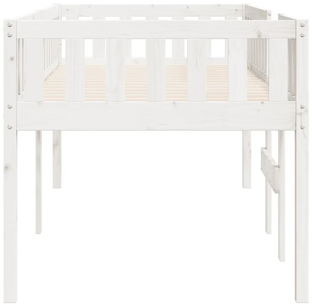 fehér tömör fenyőfa gyerekágy matrac nélkül 80 x 200 cm