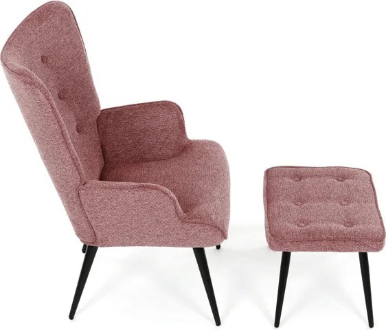 Relaxációs fotel, rózsaszín, bársony kárpit, AK-303 PINK2