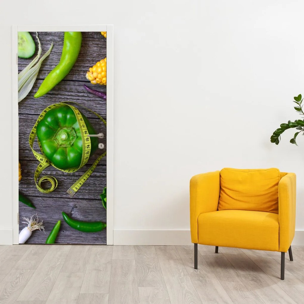 Fotótapéta ajtóra - Zöldség (95x205cm)