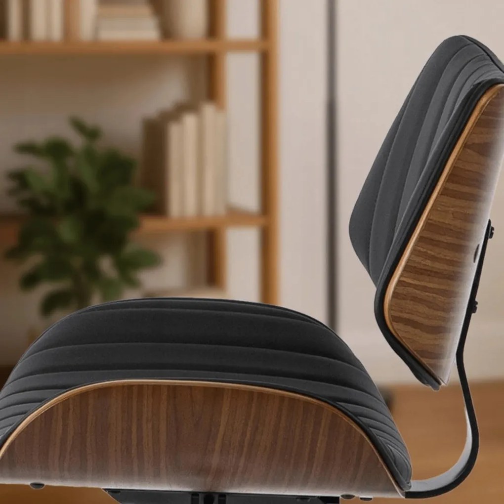 Fekete Eco-bőr Irodai Forgószék TEKSAS