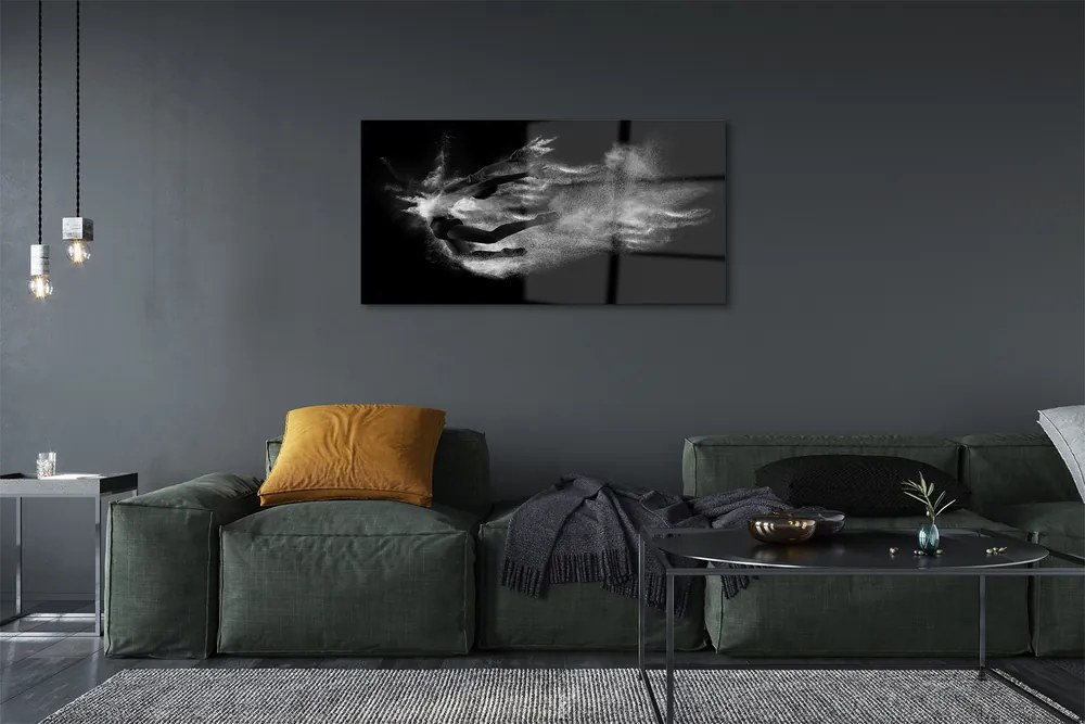 Akrilkép Nő balett füst szürke háttér 100x50 cm