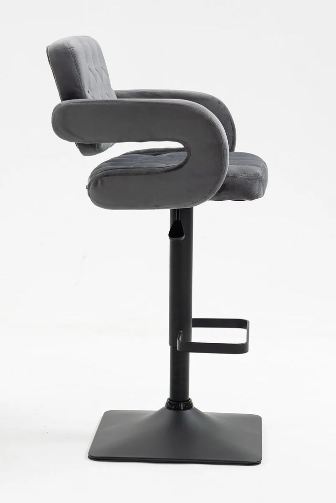 HR8403KW Grafit modern velúr szék fekete lábbal
