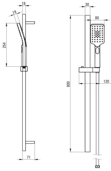Deante NGA_052K - ALPINIA zuhanyszett, fényes króm