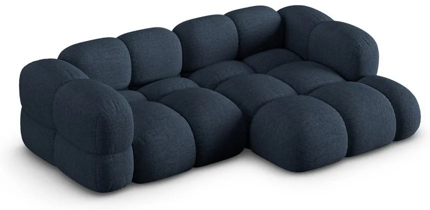 Sötétkék sarokkanapé (jobb oldali-heverő résszel) Loretto – Cosmopolitan Design