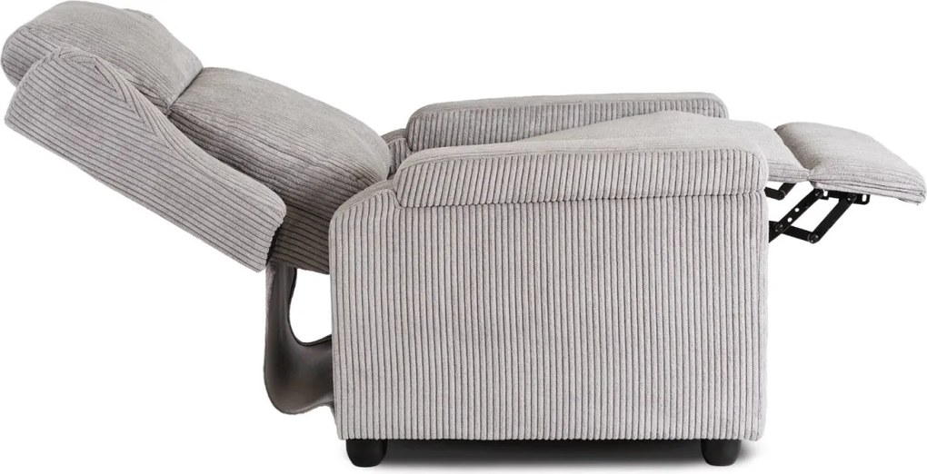 Dönthető fotel szürke kord kárpittal – SPENCER