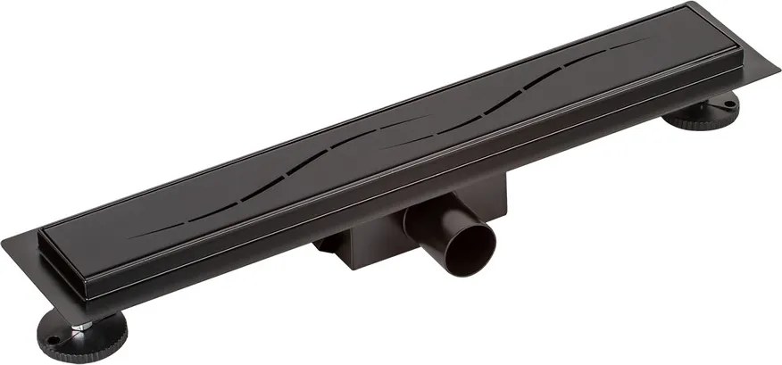 Burela || matt fekete zuhanyfolyóka, 50 cm