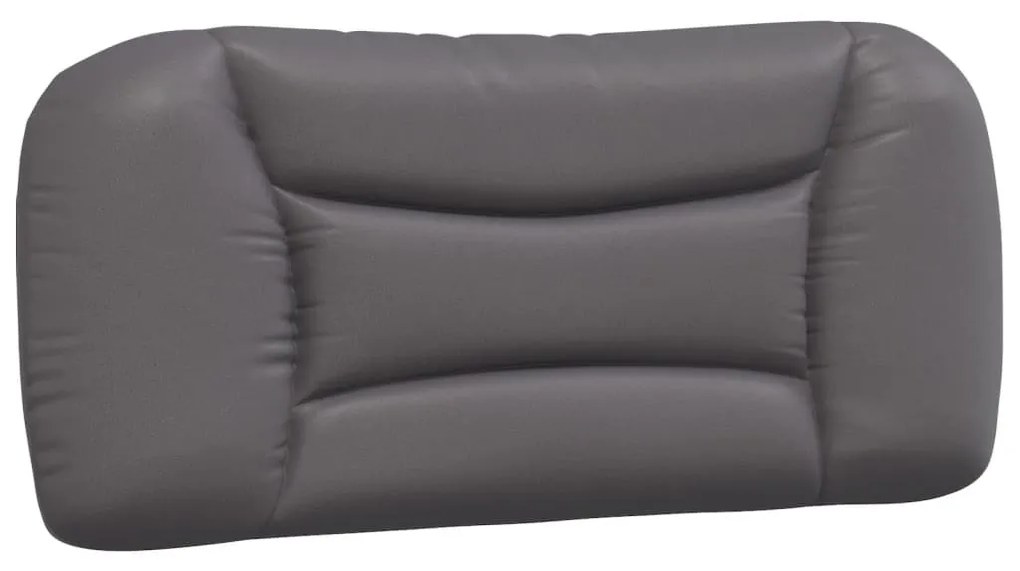 szürke műbőr fejtámla párna 80 cm